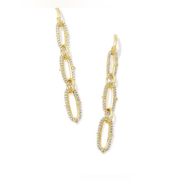 Kendra Scott Jewelry - Kendra Scott Gold and CZ Stone Drop earrings new